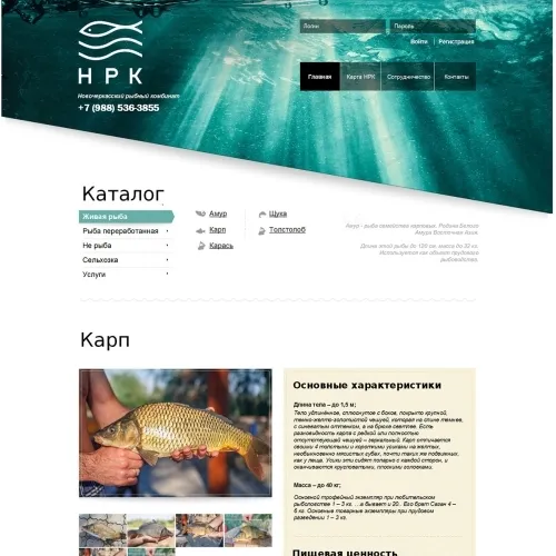 Фото Корпоративный сайт рыбокомбината