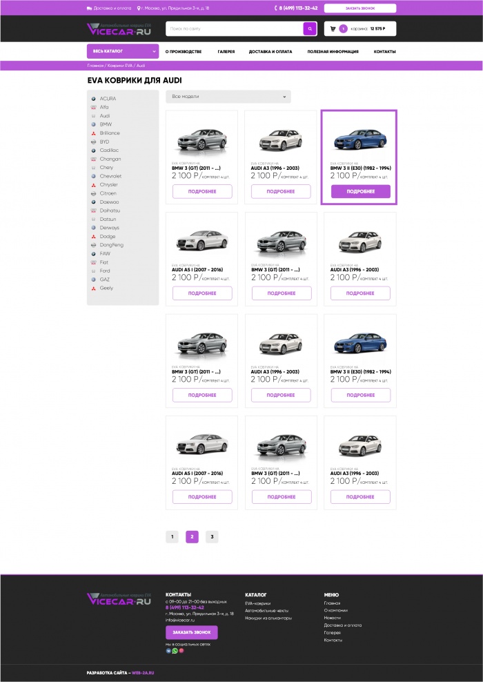 Фото Автомобильные коврики EVA ViceCar