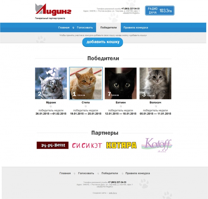 Фото Промо-сайт для радиоконкурса